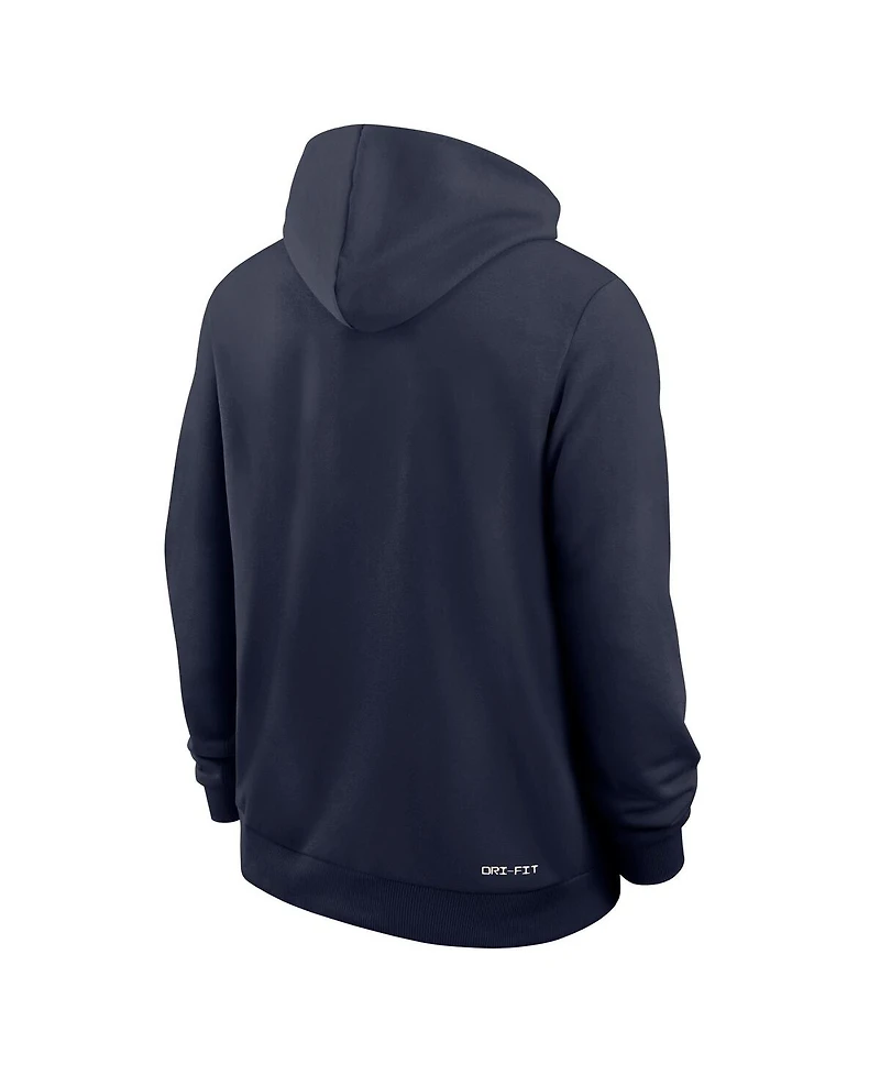 Nike Men's Navy Team Usa Standard Issue Dri-fit Full-Zip Hoodie