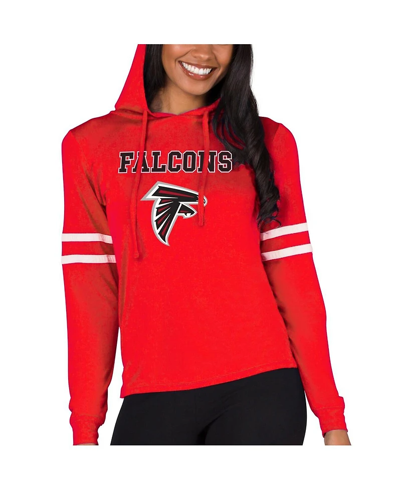 Concepts Sport Women's Red Atlanta Falcons Marathon Lightweight Lounge Pullover Hoodie