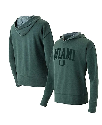 Concepts Sport Women's Green Miami Hurricanes Volley Long Sleeve Hoodie Top
