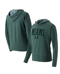 Concepts Sport Women's Green Miami Hurricanes Volley Long Sleeve Hoodie Top
