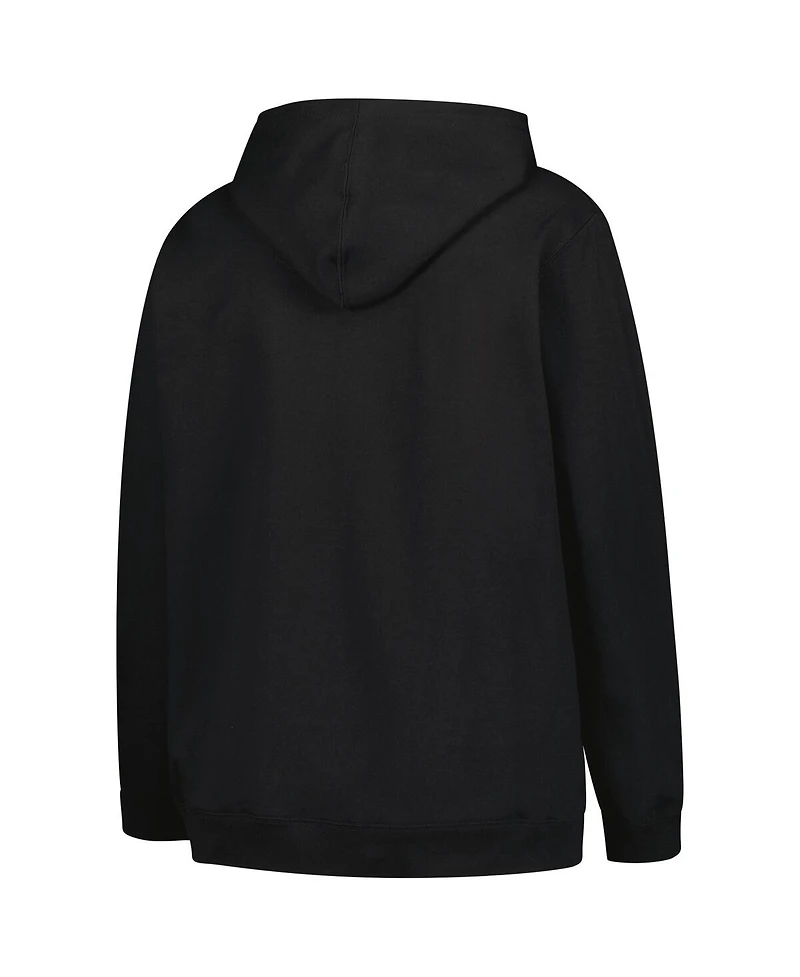 Champion Women's Black West Virginia Mountaineers Plus Heart Soul Notch Neck Pullover Hoodie