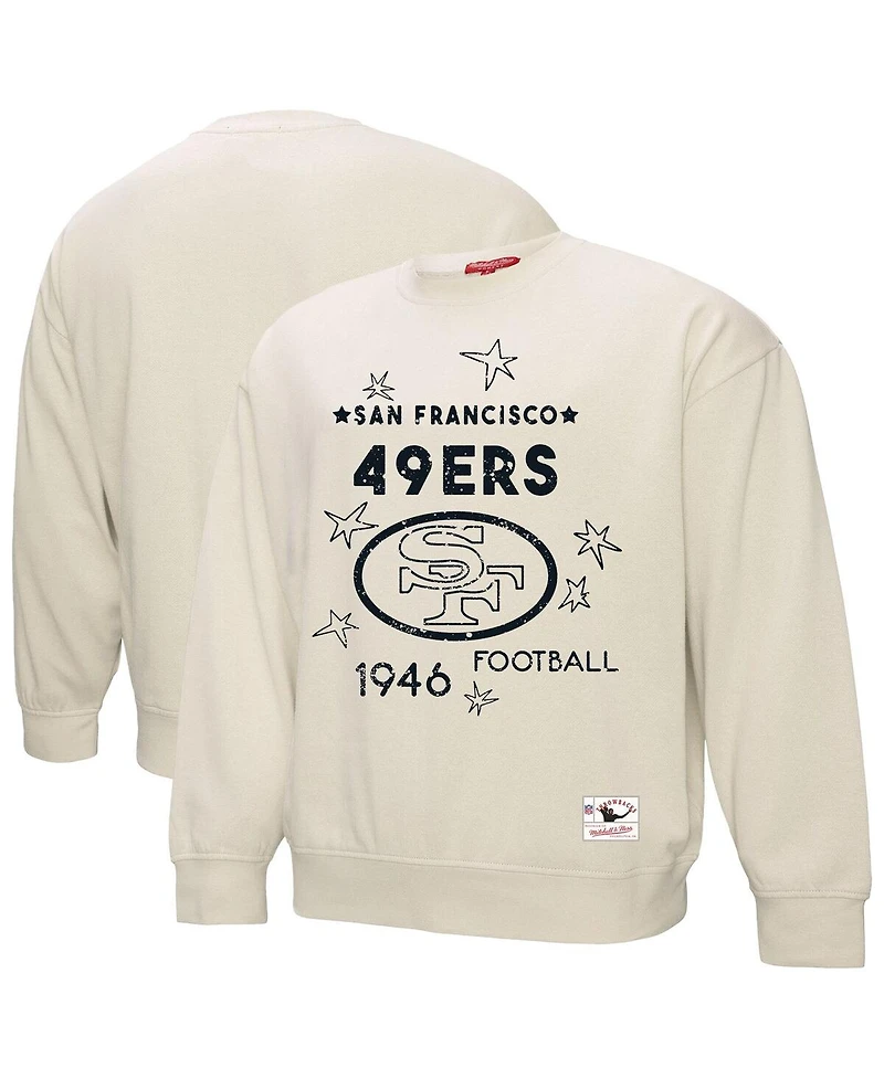 Mitchell & Ness Women's Cream San Francisco 49ers Plus Shooting Star Sweatshirt