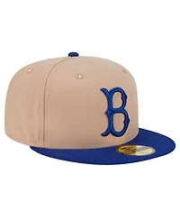 New Era Men's Khaki Brooklyn Dodgers 59FIFTY Fitted Hat