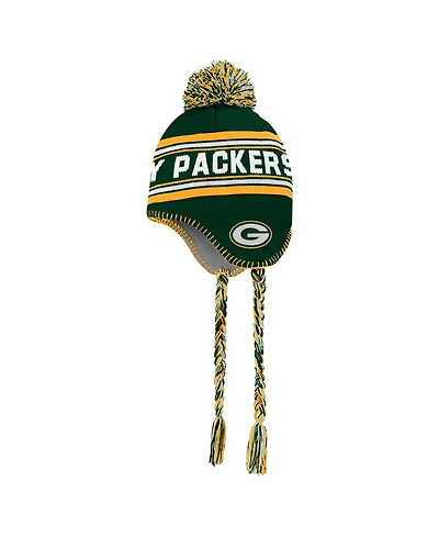 Outerstuff Big Boys and Girls Green Bay Packers Jacquard Tassel Knit with Pom Hat