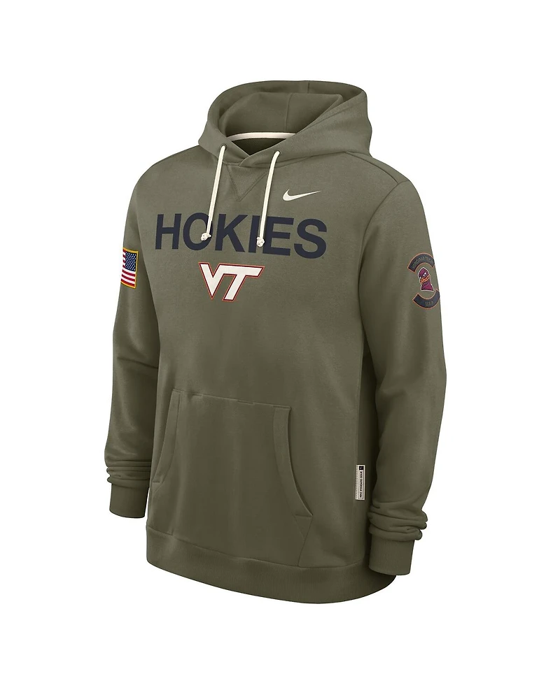 Nike Men's Olive Virginia Tech Hokies 2025 Military Appreciation Dri-fit Hoodie