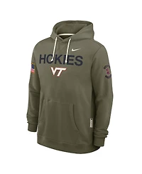 Nike Men's Olive Virginia Tech Hokies 2025 Military Appreciation Dri-fit Hoodie