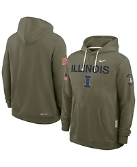 Nike Men's Olive Illinois Fighting Illini 2025 Military Appreciation Dri-fit Hoodie