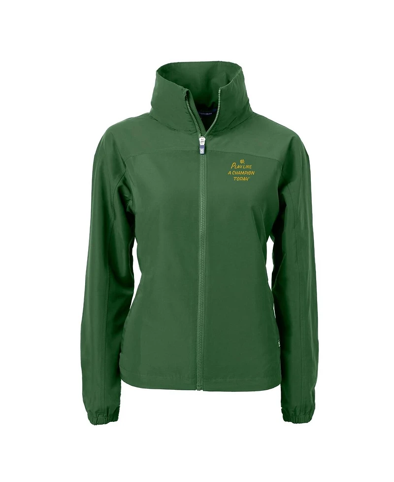 Cutter & Buck Women's Hunter Green Notre Dame Fighting Irish Play Like A Champion Today Charter Eco Full-Zip Jacket