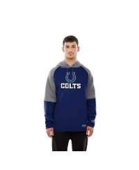 New Era Men's Royal Indianapolis Colts Combine Authentic Color Block Raglan Pullover Hoodie