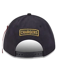 New Era x Alpha Industries Men's Black Los Angeles Chargers A-Frame 9FORTY Adjustable Hat