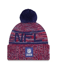 New Era Men's Red Nfl 2025 Sideline Cold Weather Cuffed Knit with Pom Hat
