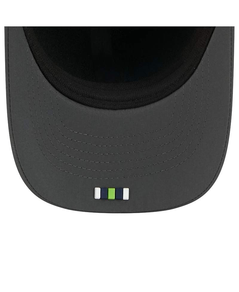 New Era Men's Charcoal Seattle Seahawks 2025 Sideline Cold Weather 9FORTY M-Crown Adjustable Hat