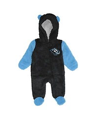 Outerstuff Newborn Black Utah Mammoth Stay Napping Fleece Bunting Full-Zip Hooded Sleeper