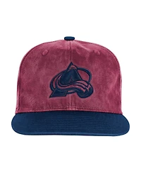 Outerstuff Big Boys and Girls Burgundy/Navy Colorado Avalanche True Retro Deadstock Adjustable Hat