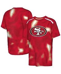 Outerstuff Big Boys and Girls Scarlet San Francisco 49ers End Zone Dri-Tek T-Shirt