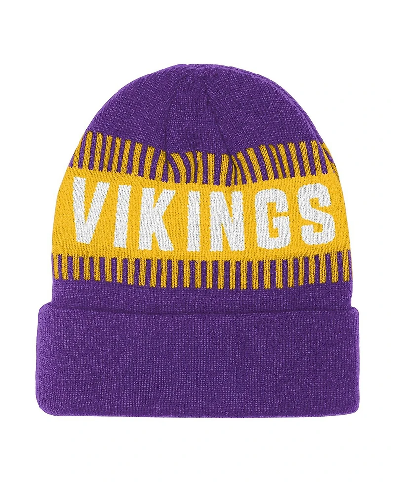 Outerstuff Big Boys and Girls Purple Minnesota Vikings Bright Lights Cuffed Knit Hat