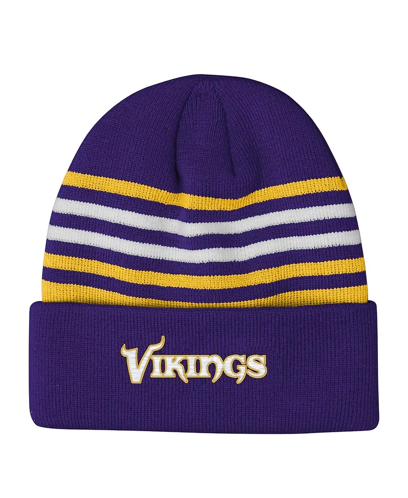 Outerstuff Big Boys and Girls Purple Minnesota Vikings Essentials Cuffed Knit Hat