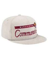 New Era Men's Gray Washington Commanders Cord Rope Corduroy 9FIFTY Snapback Hat