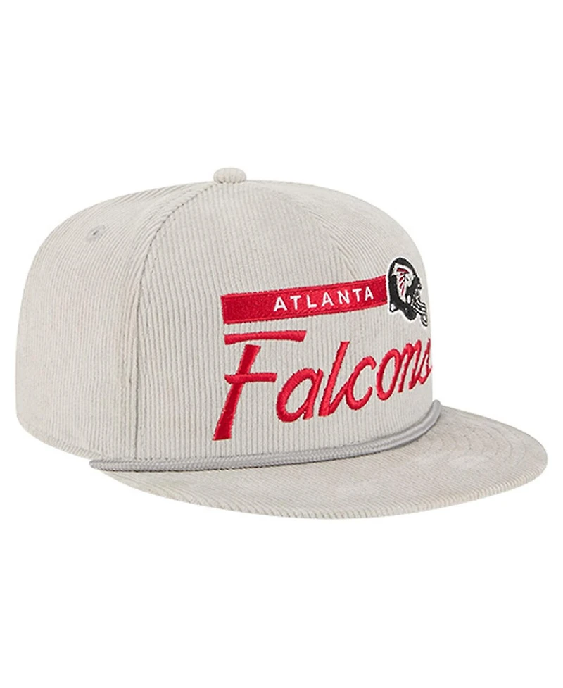 New Era Men's Gray Atlanta Falcons Cord Rope Corduroy 9FIFTY Snapback Hat