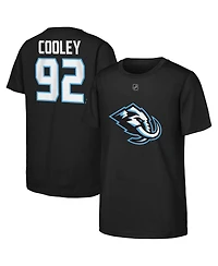 Outerstuff Big Boys and Girls Logan Cooley Black Utah Mammoth Name Number T-Shirt