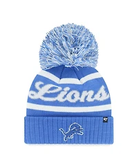 '47 Brand Women's Blue Detroit Lions Spirited Cuffed Knit with Pom Hat