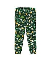Outerstuff Preschool Green Bay Packers Chestnut Holiday Sleep Set