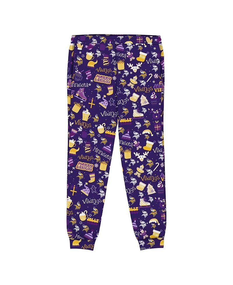Outerstuff Toddler Purple Minnesota Vikings Chestnut Holiday Sleep Set