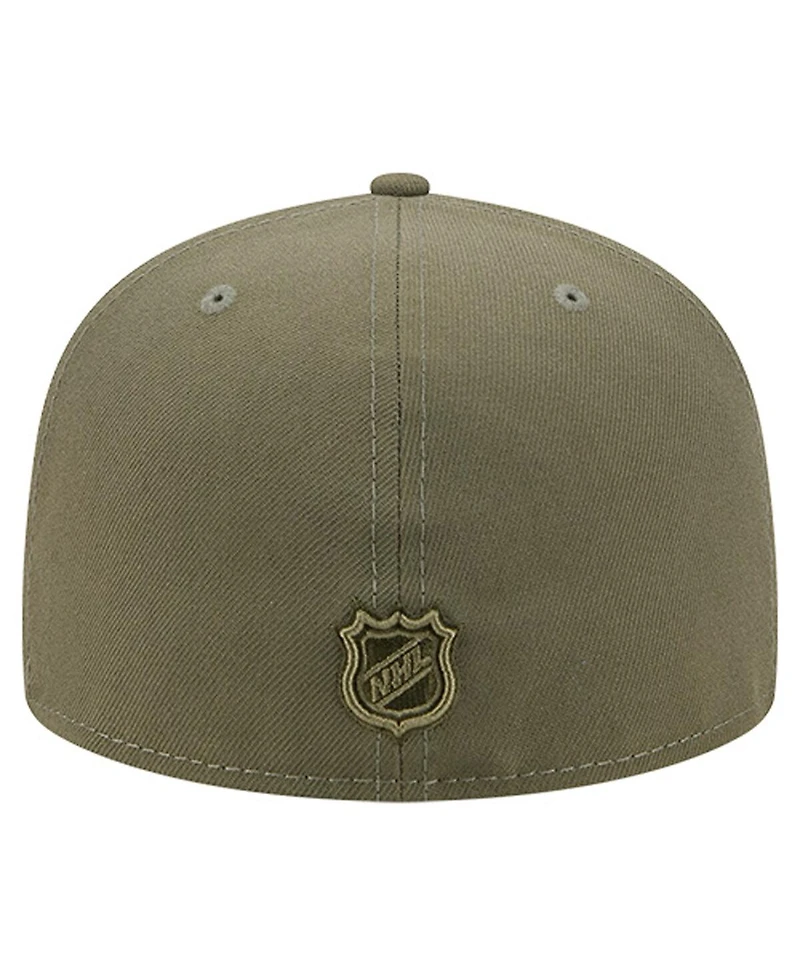 New Era Men's Olive York Rangers Military Appreciation Flag 59FIFTY Fitted Hat