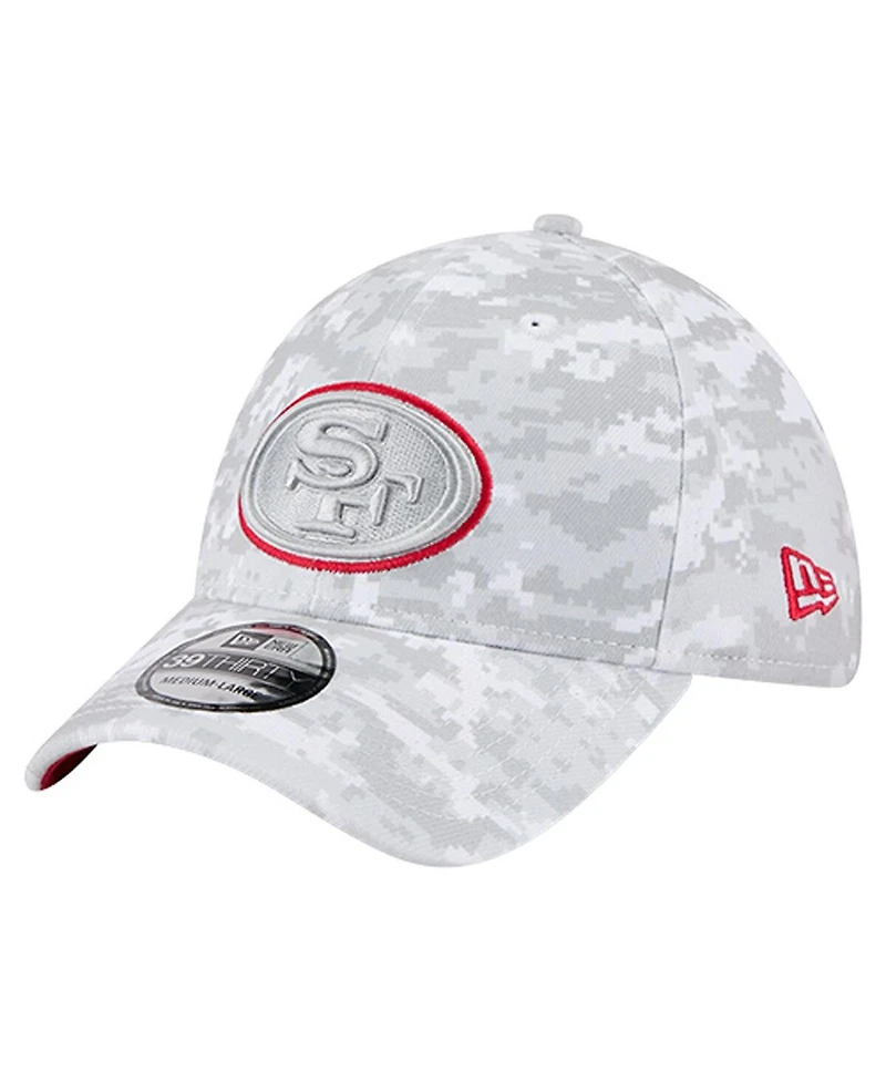 New Era Men's White San Francisco 49ers 2025 Salute to Service Digital Camo Fan Pack 39THIRTY Flex Hat