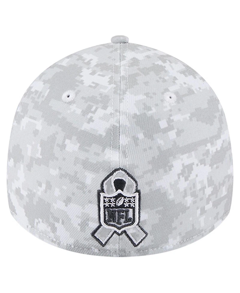New Era Men's White Houston Texans 2025 Salute to Service Digital Camo Fan Pack 39THIRTY Flex Hat