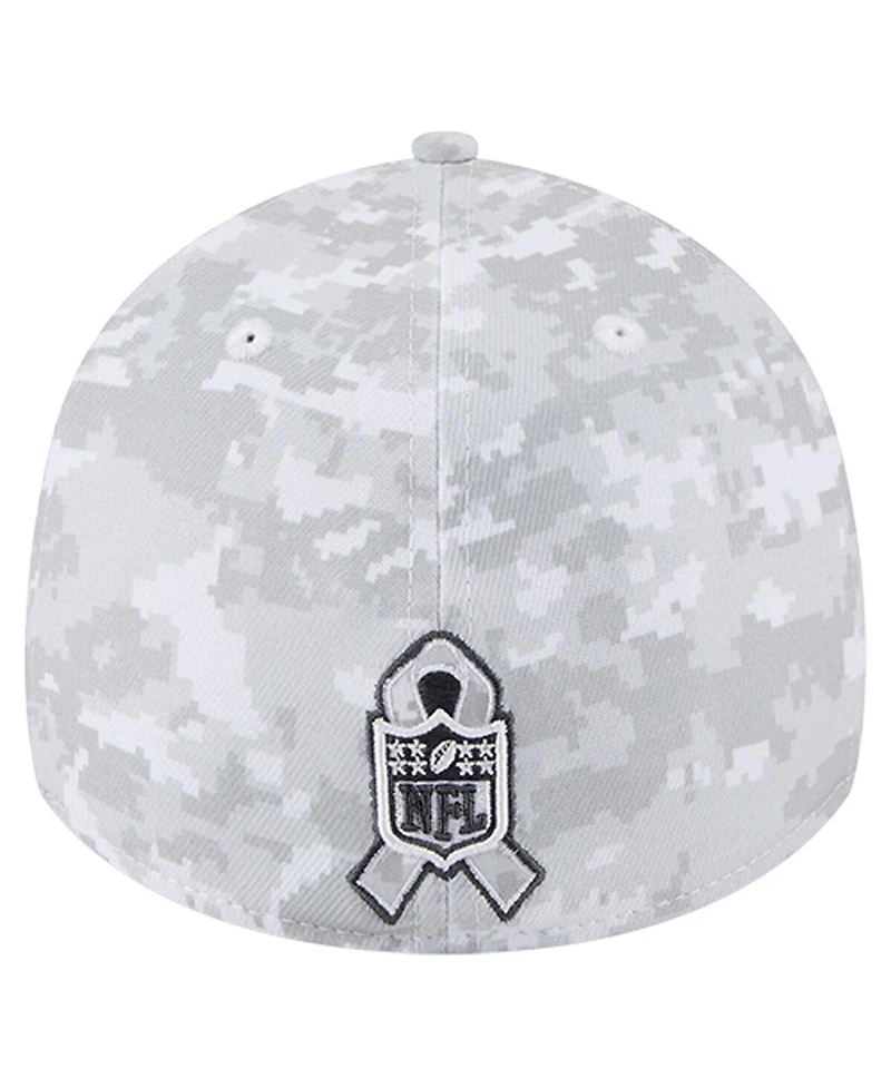 New Era Men's White Baltimore Ravens 2025 Salute to Service Digital Camo Fan Pack 39THIRTY Flex Hat