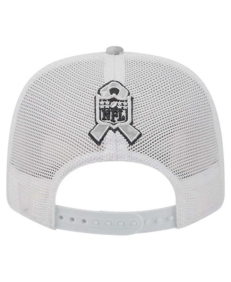 New Era Men's Gray San Francisco 49ers Salute to Service Fan Pack 9SEVENTY Trucker Adjustable Hat