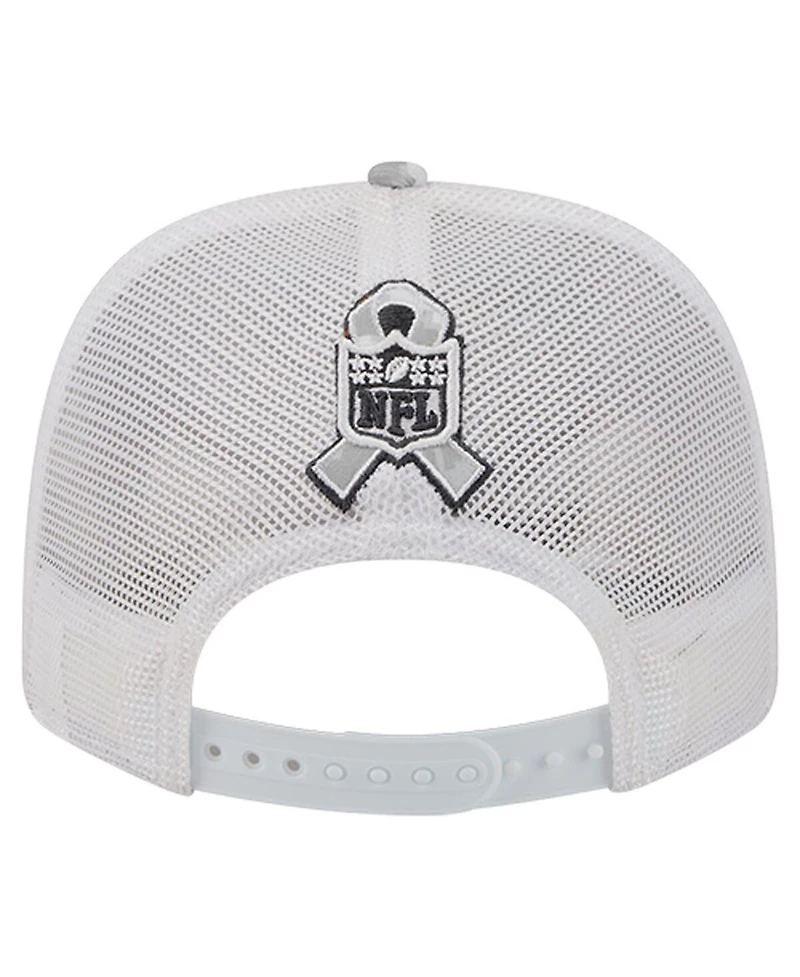 New Era Men's Gray Kansas City Chiefs Salute to Service Fan Pack 9SEVENTY Trucker Adjustable Hat