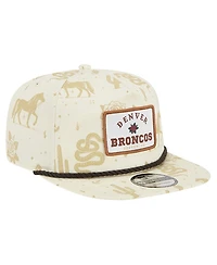 New Era Men's Cream Denver Broncos Desert Rose 19TWENTY Adjustable Hat