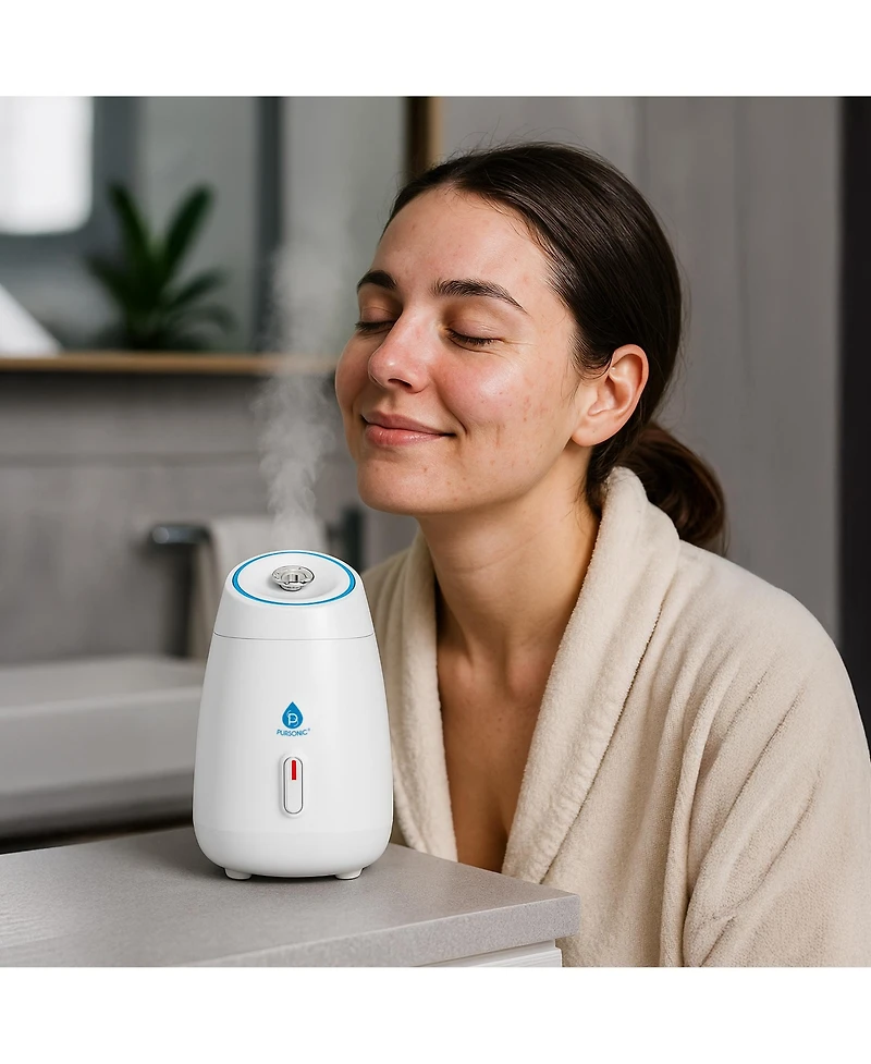 Glow & Go Skincare Essentials Bundle: Nano Facial Steamer + Clean Facial Towels