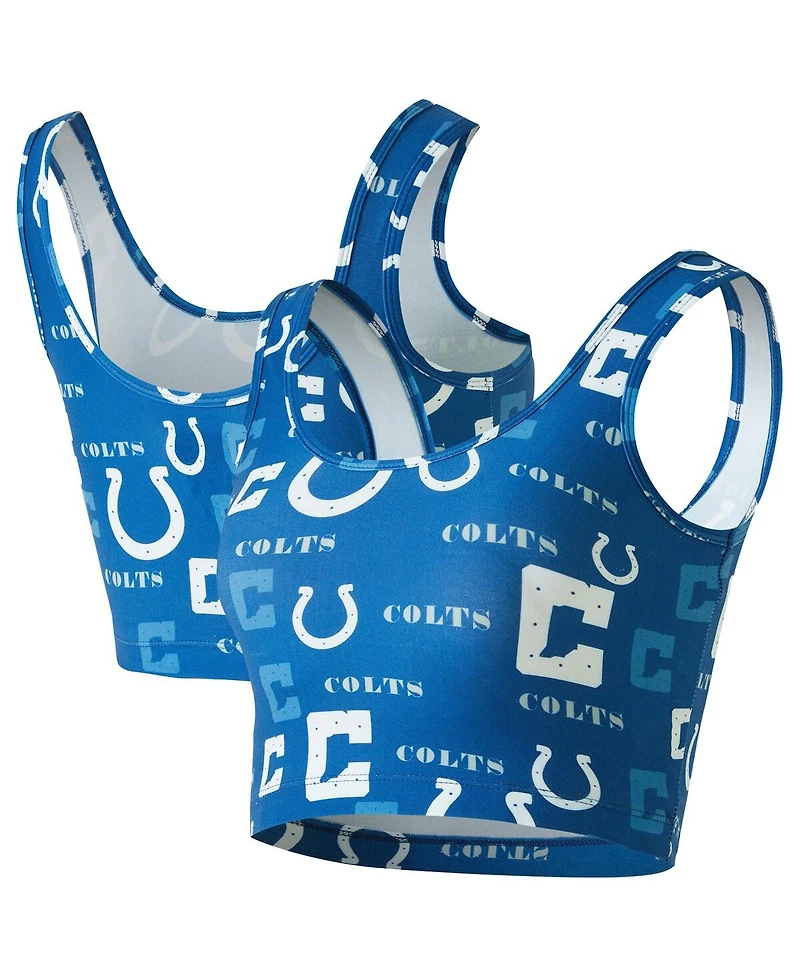 Concepts Sport Women's Royal Indianapolis Colts Mosaic Allover Print Bralette