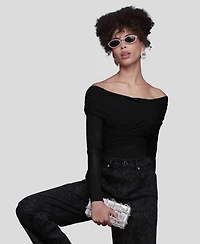 Avec Les Filles Women's Off-The-Shoulder Bodysuit Top