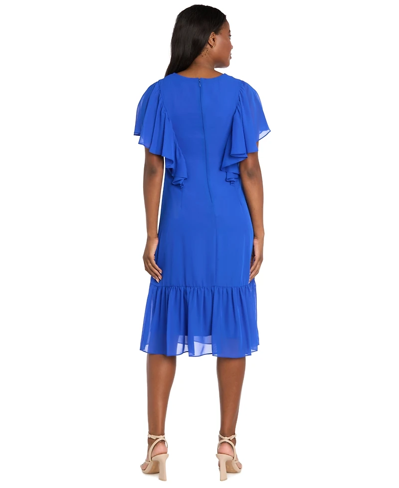 R & M Richards Women's Capelet Short-Sleeve Dress