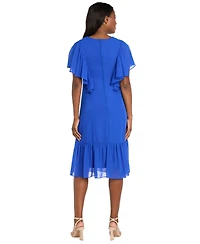 R & M Richards Women's Capelet Short-Sleeve Dress