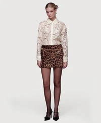 Avec Les Filles Women's Printed Mini Skirt