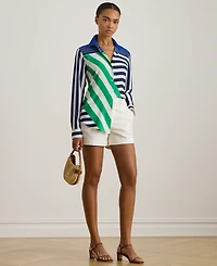 Lauren Ralph Petite Long-Sleeve Striped Shirt