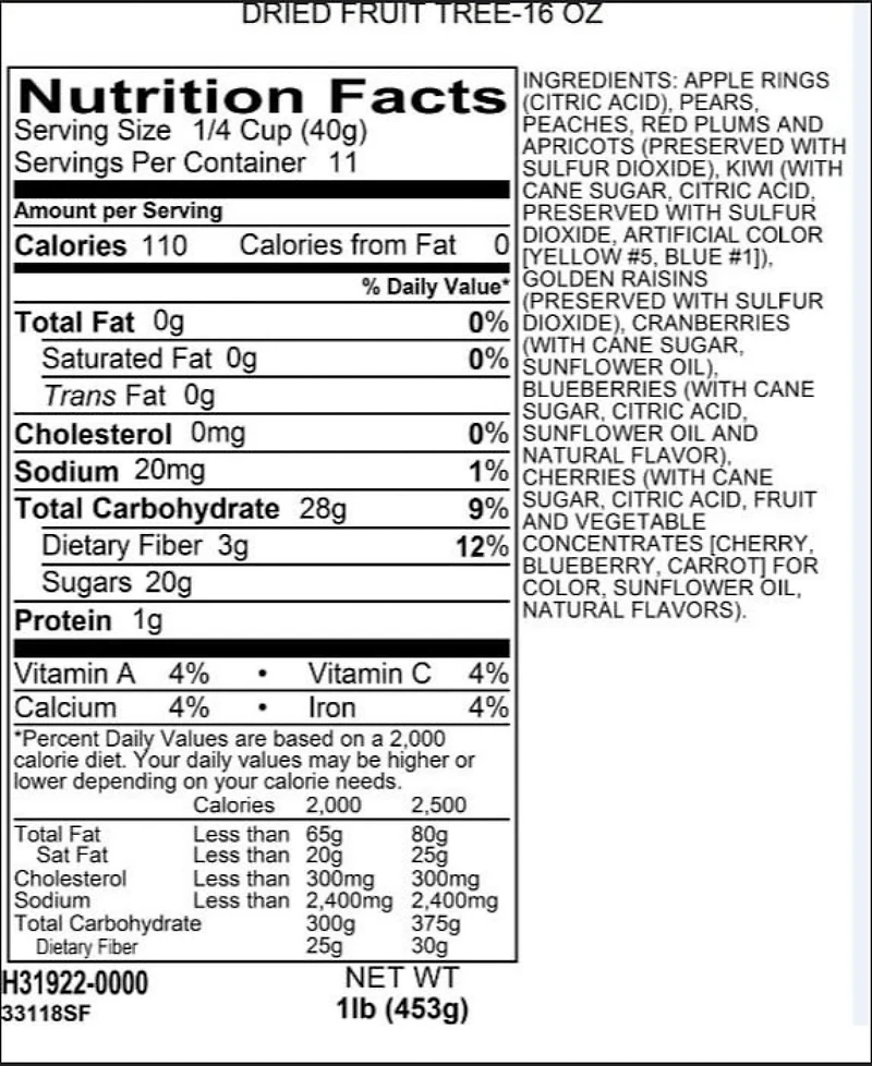 Harry & David Holiday Dried Fruit Tree