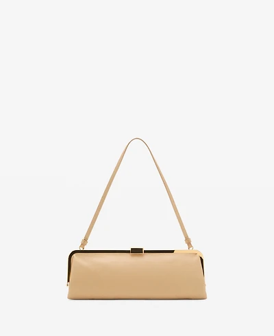 Mango Women's Metallic Clutch Handbag