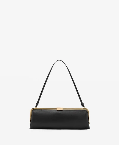 Mango Women's Metallic Clutch Handbag