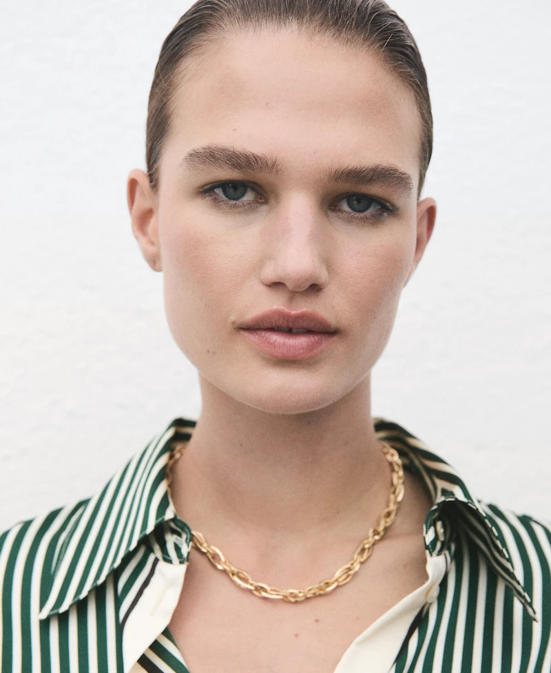 Mango Women's Combined Striped Shirt