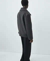 Mango Women's Double-Breasted Wool Coat