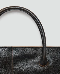 Mango Women's Charms Maxi Shopper Leather Bag