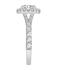 Gia Certified Diamonds Diamond Halo Engagement Ring (1-1/2 ct. t.w.) in 14k White Gold