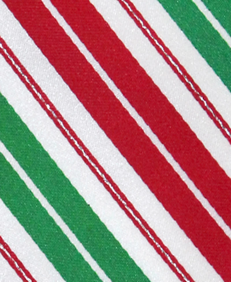 Hallmark Holiday Traditions Men's Candy Cane Pattern Slim Tie