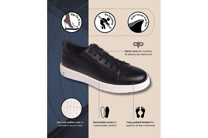 Marc Joseph New York Men's River St Hands-Free Slip On Technology Leather Fashion Sneakers